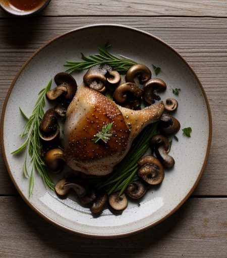 Chicken Vinaigrette With Mushrooms recipe image