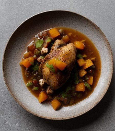 Chicken With Apricot Salsa recipe image