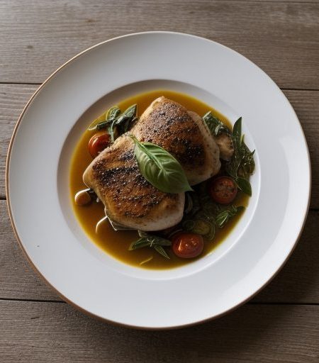 Chicken With Basil Tomatoes recipe image