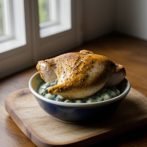Chicken With Blue-Cheese Sauce recipe image
