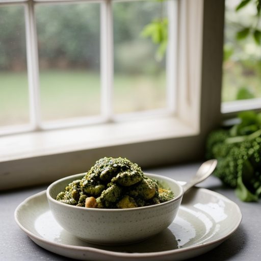 Chicken With Broccoli & Walnut Pesto recipe image