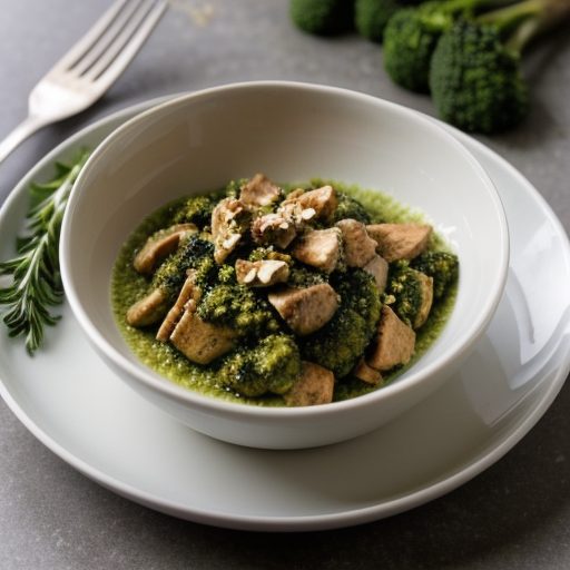 Chicken With Broccoli & Walnut Pesto recipe image