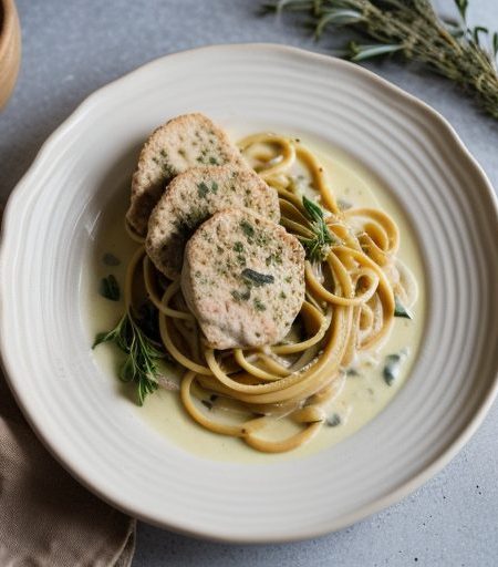 Chicken With Carbonara Sauce recipe image