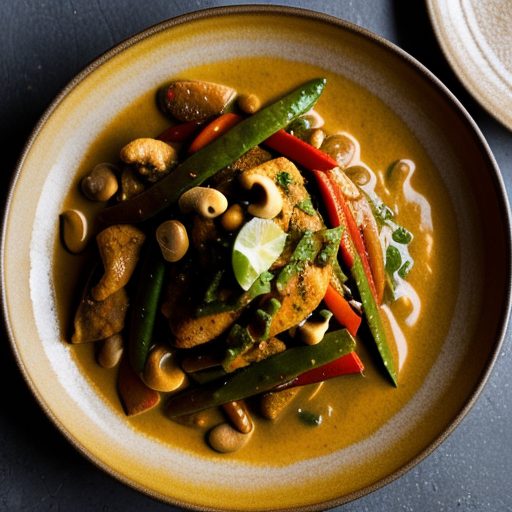 Chicken With Cashew Curried Stir Fry. recipe image