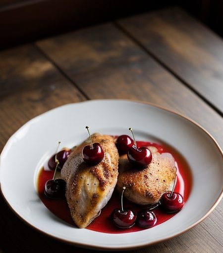 Chicken With Cherries recipe image