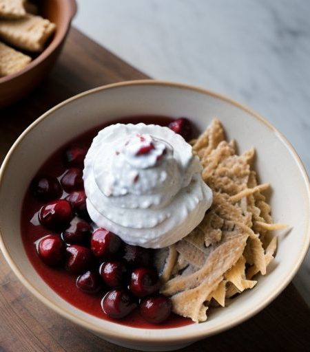 Chicken With Cherries and Sour Cream Sauce recipe image