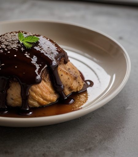 Chicken With Chocolate Sauce (Chicken Mole recipe image