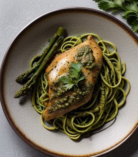 Chicken With Cilantro Pesto recipe image