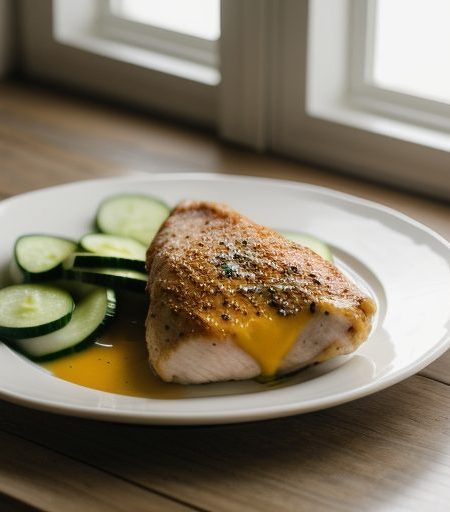 Chicken With Cucumber & Saffron recipe image