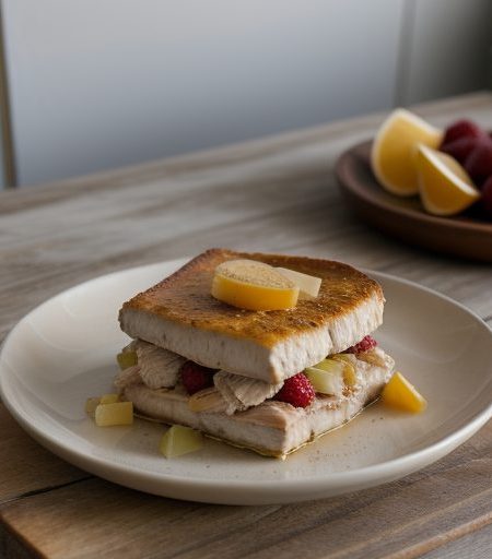 Chicken With Fruit & Cheese recipe image
