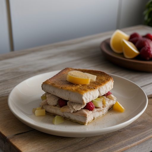 Chicken With Fruit & Cheese recipe image