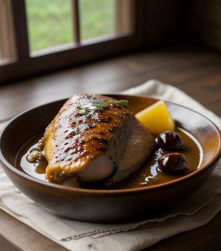 Chicken With Fruit Sauce recipe image