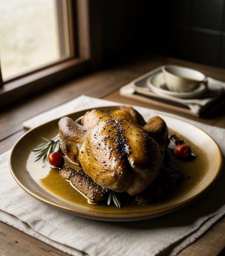 Chicken With Garlic & Oil recipe image