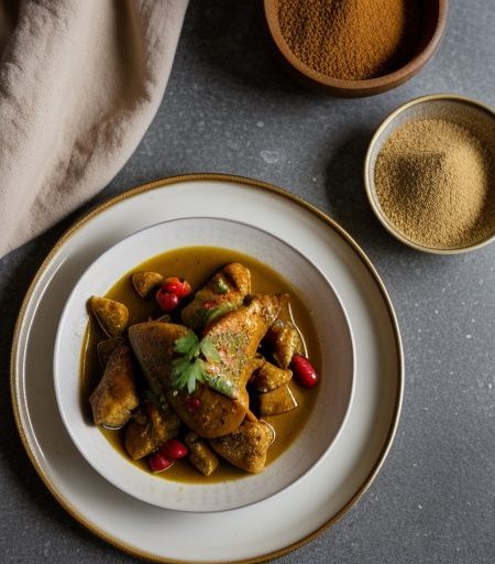 Chicken With Honey & Curry recipe image