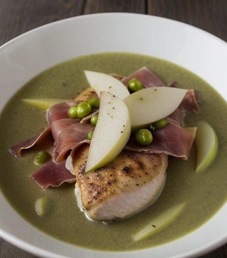 Chicken With Leek, Pear & Mushroom Sauce recipe image