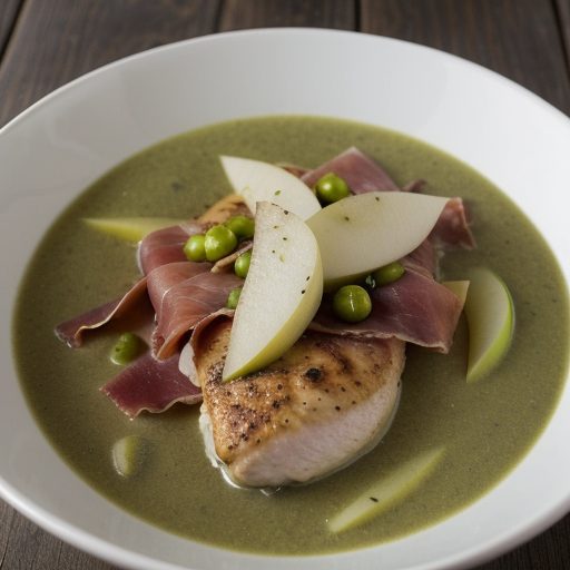 Chicken With Leek, Pear & Mushroom Sauce recipe image
