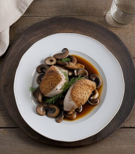 Chicken With Mushrooms and Balsac Vinegar recipe image