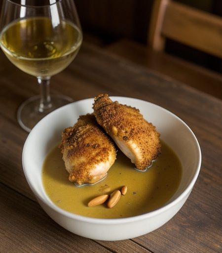 Chicken With Mustard & Wine Sauce recipe image