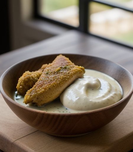 Chicken With Mustard and Wine Sauce recipe image