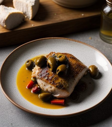 Chicken With Peppers and Olives, Basquestyle recipe image