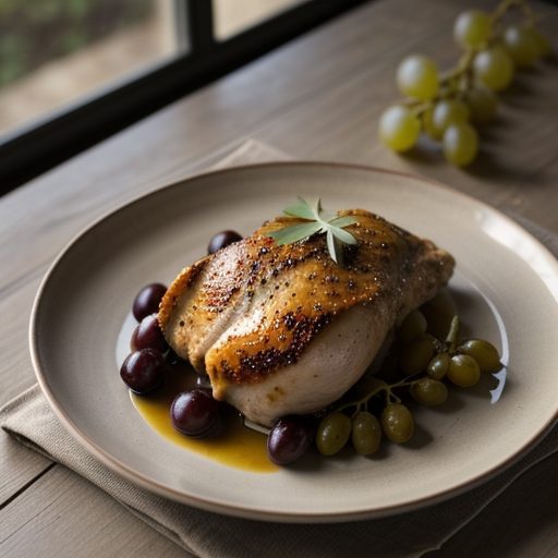 Chicken With Riesling & Grapes recipe image