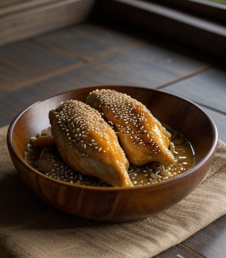 Chicken With Sesame Sauce recipe image
