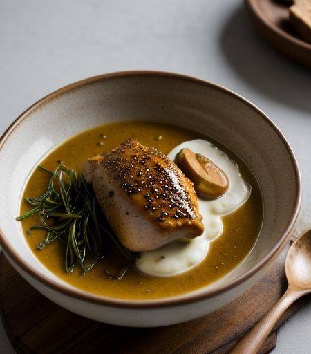 Chicken With Sorrel Sauce recipe image