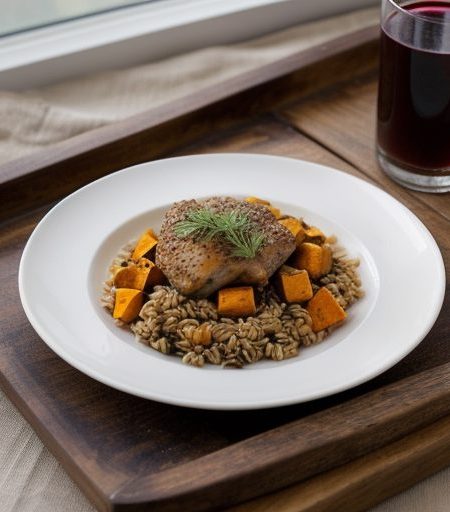 Chicken With Sweet Potato Pilaf recipe image