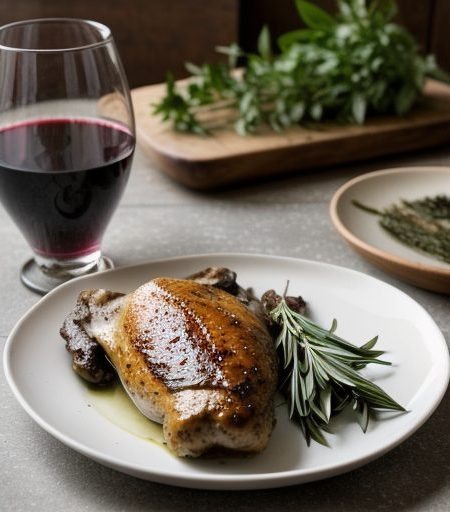 Chicken With Wine & Herbs recipe image