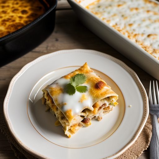 Chicken-Yogurt Enchilada Casserole recipe image