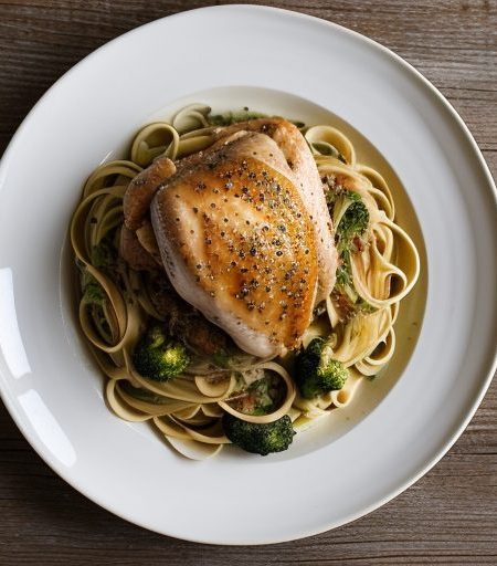 Chicken and Broccoli With Linguine recipe image