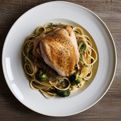Chicken and Broccoli With Linguine recipe image