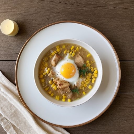Chicken and Corn Stew With Corn Wafers recipe image