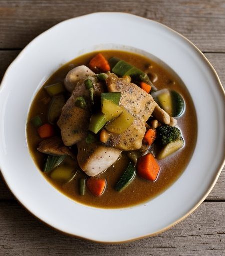 Chicken and Mixed Vegetable Stew - Bon Appetit recipe image
