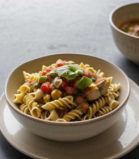 Chicken and Pasta With Salsa recipe image