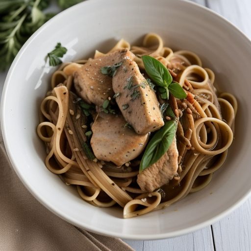 Chicken and Pasta in Ginger Sauce recipe image