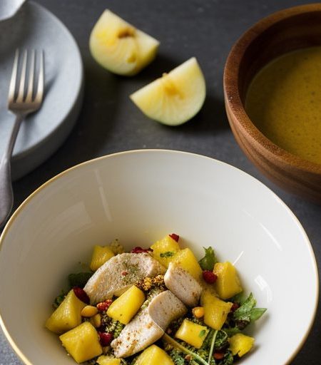 Chicken and Pineapple Salad in Curried Mayonnaise Dressin recipe image