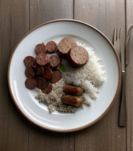 Chicken and Sausage With Rice recipe image