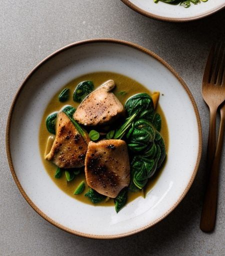 Chicken and Spinach in Coconut Milk--Mao Luau recipe image