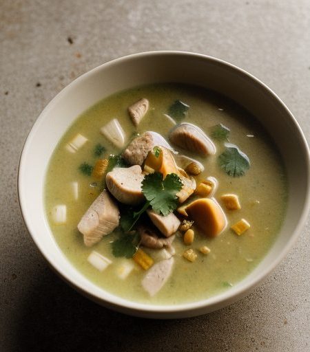 Chicken in Coconut Milk Soup - Gai Tom Kha recipe image