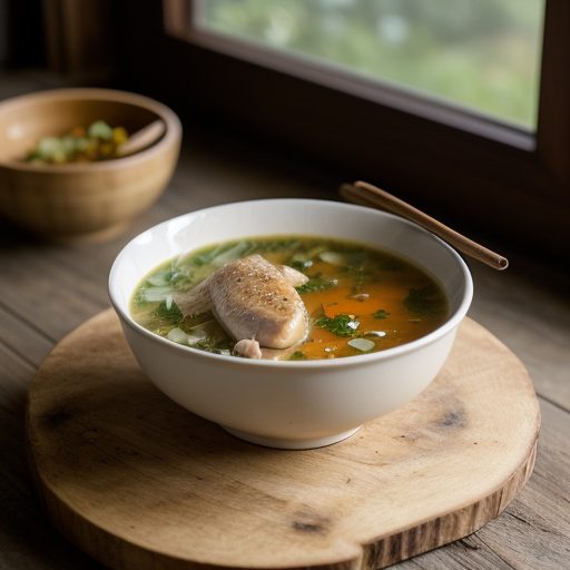 Chicken in Lemon Coriander Broth recipe image