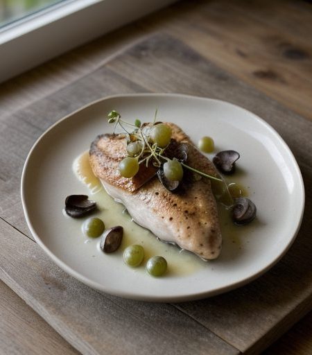 Chicken in Riesling With Grapes recipe image