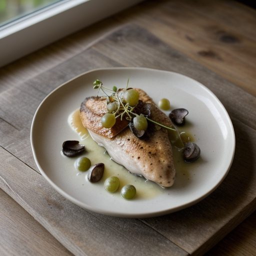 Chicken in Riesling With Grapes recipe image