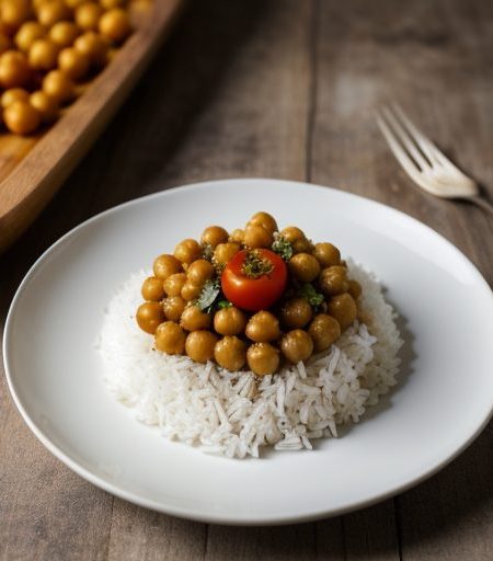 Chickpeas With Tomatoes and Rice recipe image
