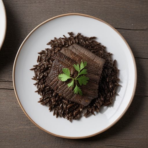 Chil-Beer Brisket of Beef Over Wild Rice Amad recipe image