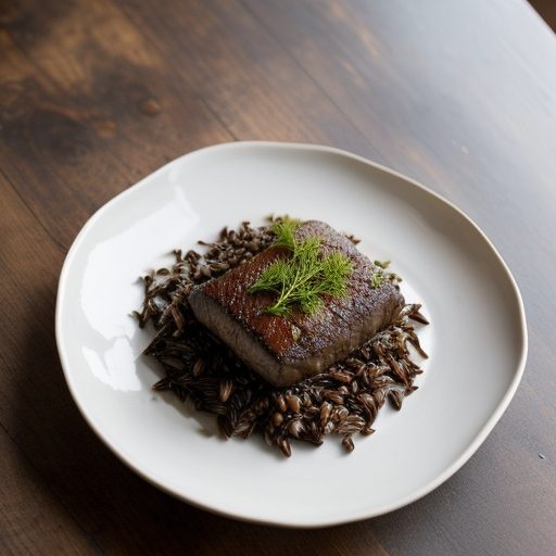 Chil-Beer Brisket of Beef Over Wild Rice Amadine recipe image