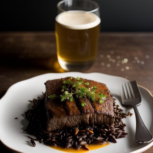Chili-Beer Brisket of Beef Over Wild Rice Ama recipe image