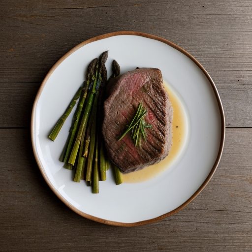 Chili-Broiled Steak With Asparagus & Potato recipe image