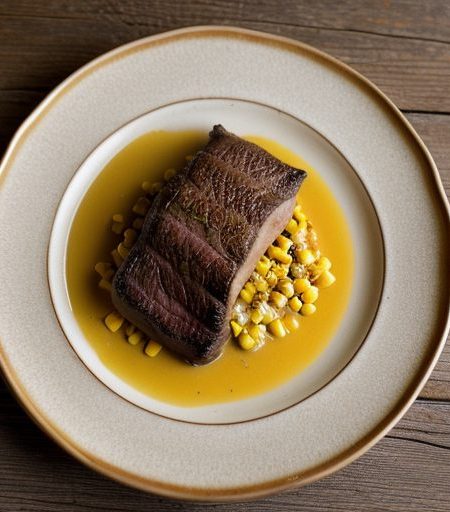 Chili Roasted Sirloin With Corn Pudding recipe image