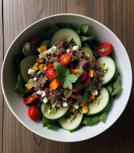 Chili Salad With Lots of Vegetables recipe image